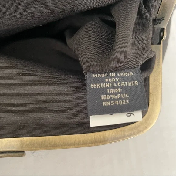 Banana Republic Brown Leather Kisslock Clutch - Picture 7 of 7